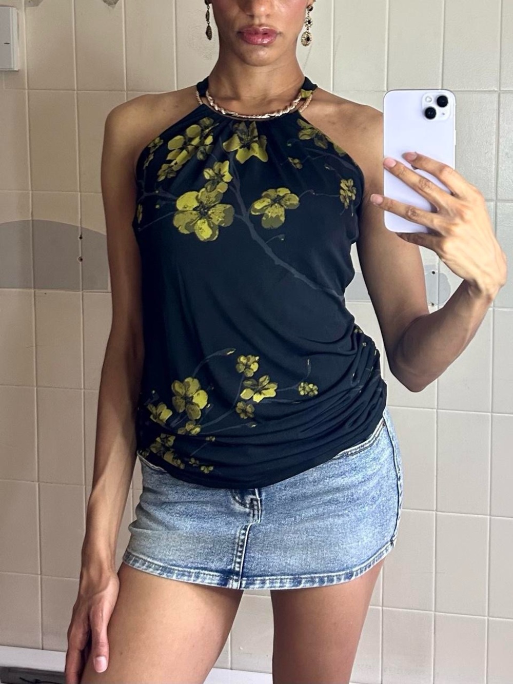 Y2k Floral Halter Top by Le Château
